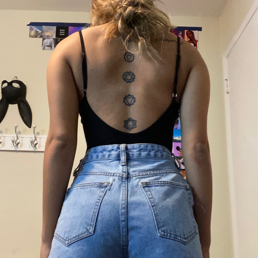 Free people open back bodysuit